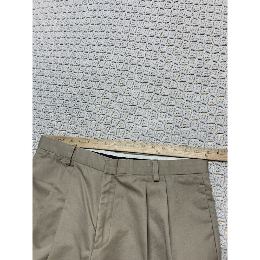 Dockers Men's Dress pants slacks 36x32‎ khakis Beige pleated Stain Defender - Picture 8 of 13